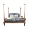 Crimson Wooden Bed - Image 4