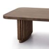 Alwick Ridged Base Wooden Coffee Table - Image 4