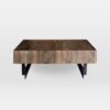 Cappa Modern Solid Wood & Iron Storage Coffee Table - Image 4