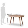 Solid Wood Berlin Study Table with 2 Drawers - Image 2