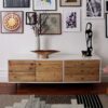 Carlon Reclaimed Wood & Lacquer Media Console (70") - Image 5
